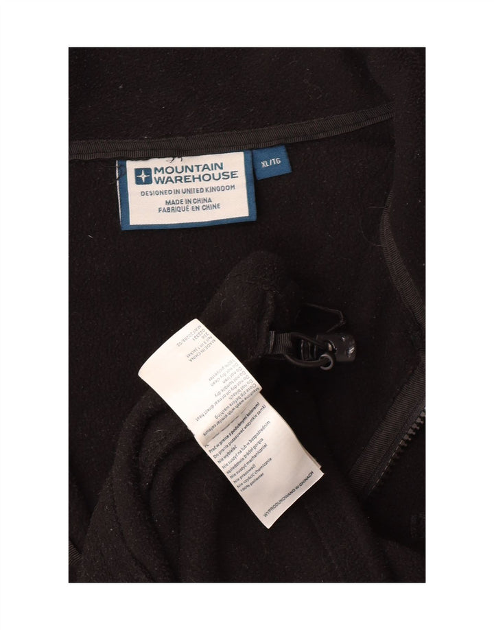 MOUNTAIN WAREHOUSE Mens Fleece Jacket UK 42 XL Black Polyester Vintage Mountain Warehouse and Second-Hand Mountain Warehouse from Messina Hembry 