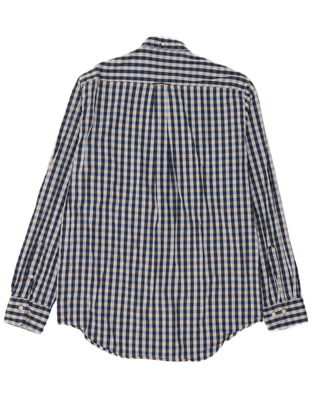 Gant Camicia da uomo vestibilità regolare taglia 39/40 15 1/2 cotone a quadretti blu medio