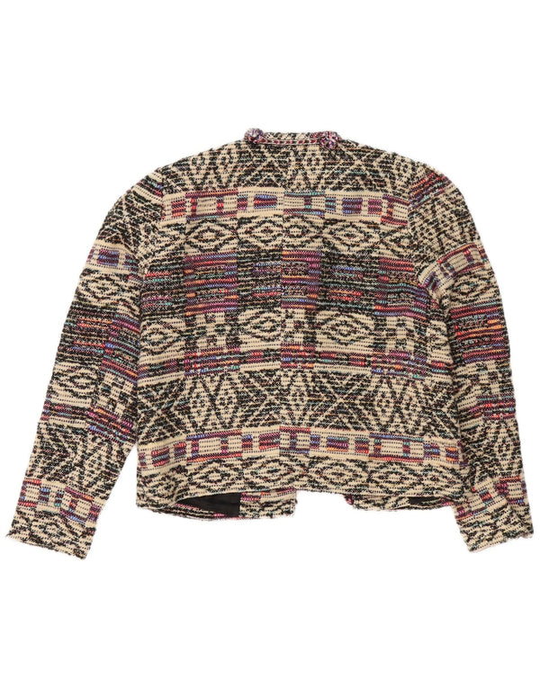 Giacca blazer oversize da donna Zara UK 10 piccola multicolore geometrica