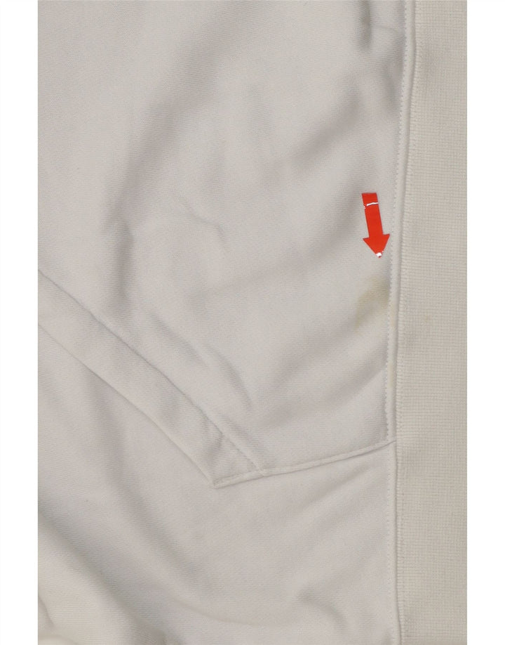 CHAMPION Mens Graphic Hoodie Jumper Medium White Colourblock Vintage Champion and Second-Hand Champion from Messina Hembry 