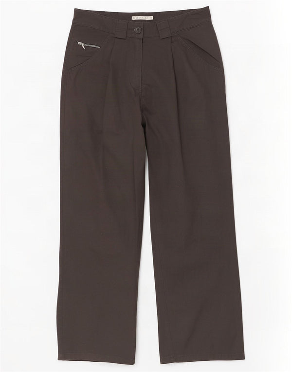 Pantaloni corti a vita alta da donna Kookai EU 36 Small W28 L26 Marrone
