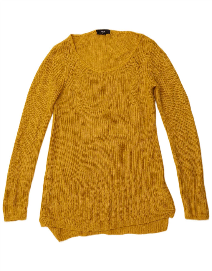 MOSSIMO Maglione da donna con scollo a barca UK 6 XS Acrilico giallo