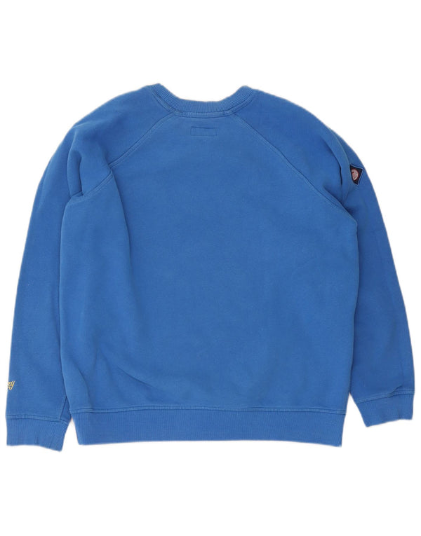 Felpa oversize da donna Superdry Maglione UK 12 Cotone blu medio
