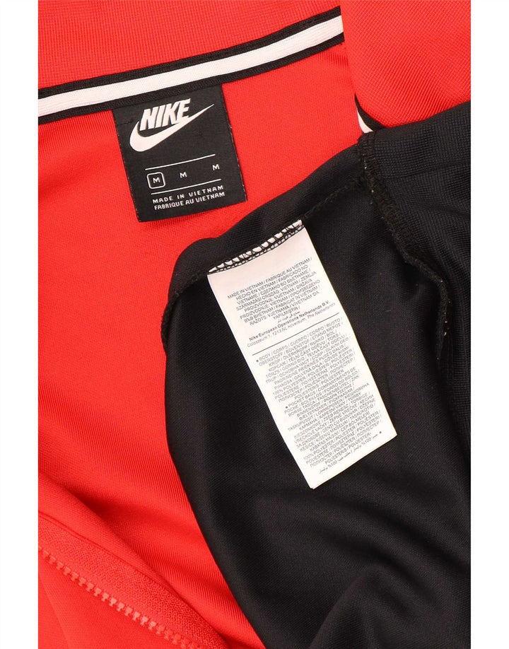 Giacca da ginnastica da uomo Nike Pullover, giacca in poliestere a blocchi di colore rosso medio