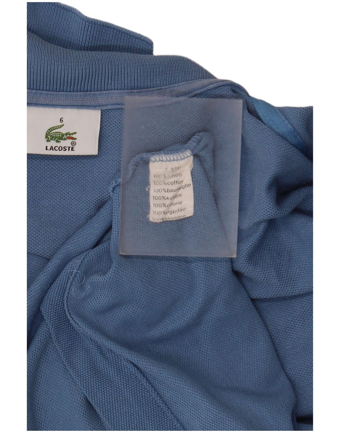 Polo da uomo Lacoste taglia 6 2XL cotone blu