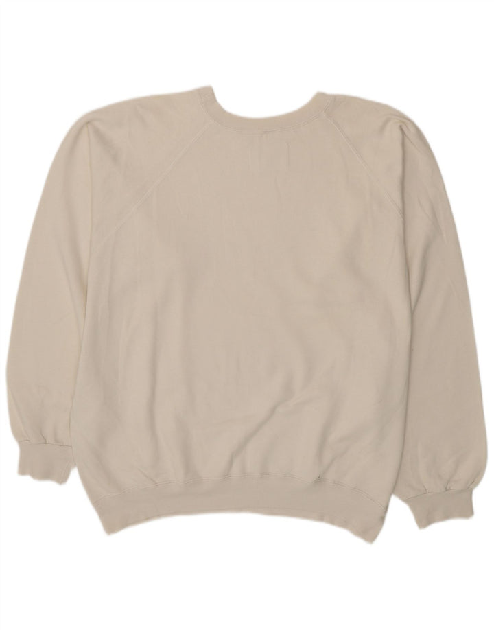 Felpa grafica da uomo Champion Jumper XL in cotone bianco