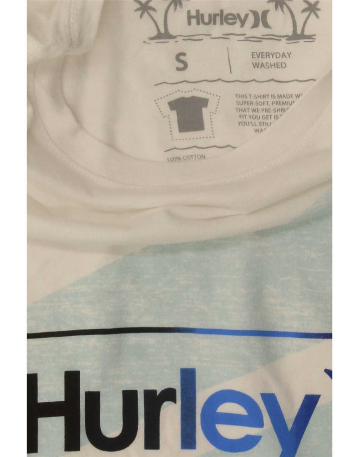 T-shirt grafica da uomo Hurley Top Small in cotone bianco