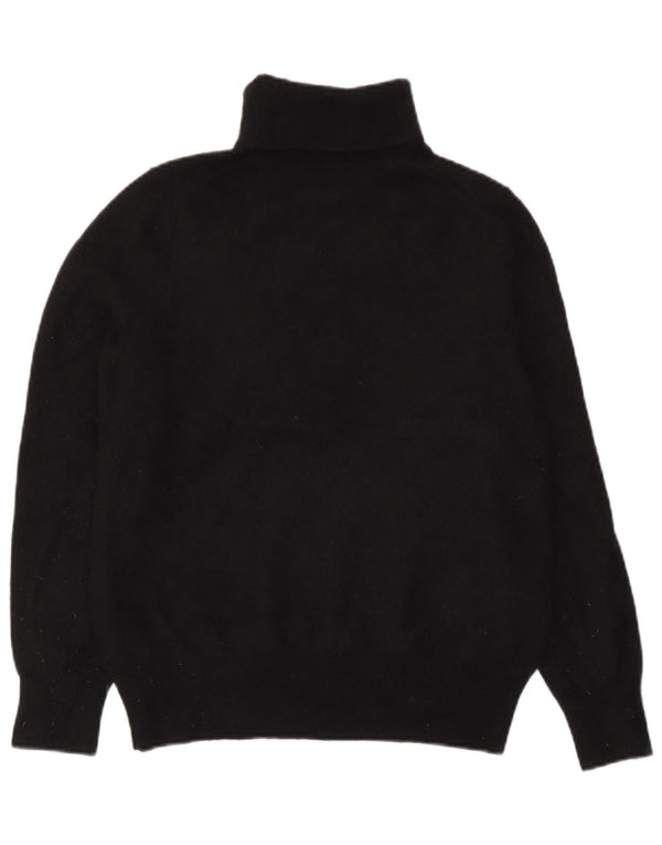 Maglione maglione a collo alto da donna Marks & Spencer UK 14 grande cashmere nero