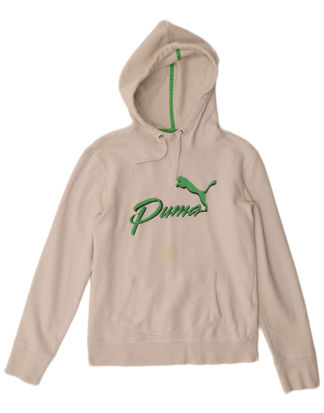 Felpa con cappuccio grafica da donna Puma UK 12 Medium Bianca