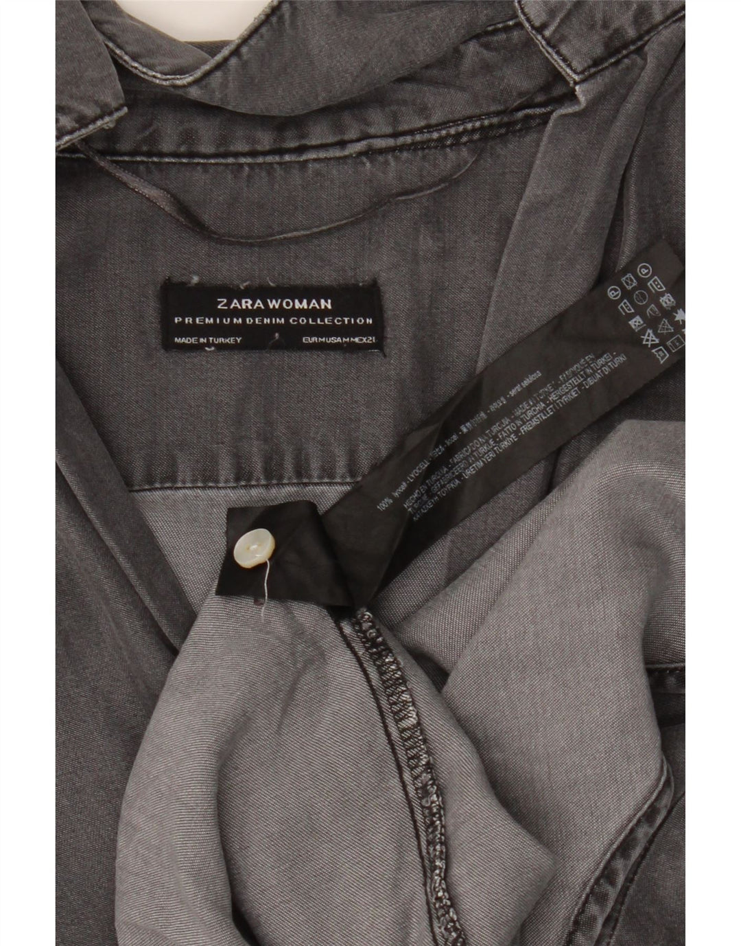 Maglia pullover oversize da donna Zara con maniche a 3/4 UK 14 Lyocell grigio medio