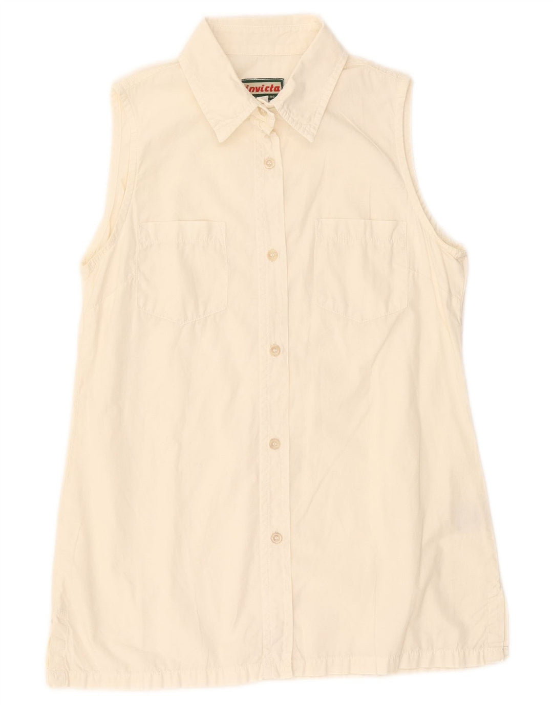 Camicia senza maniche da donna Invicta UK 12 cotone bianco medio