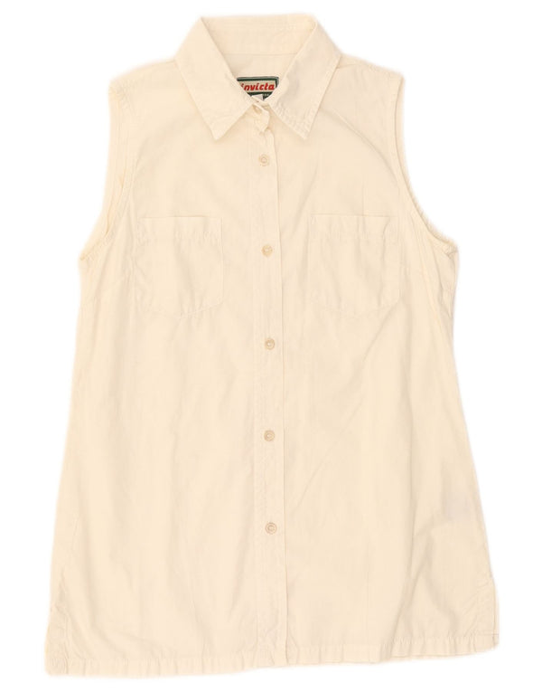 Camicia senza maniche da donna Invicta UK 12 cotone bianco medio