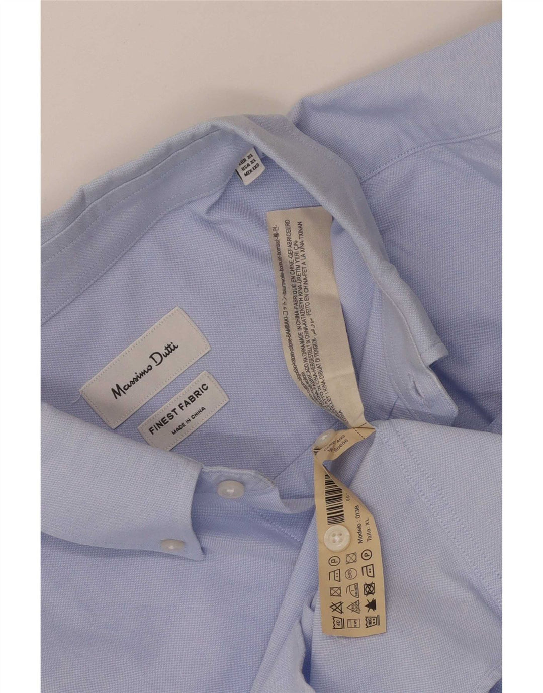 Camicia Uomo Massimo Dutti XL Cotone Blu