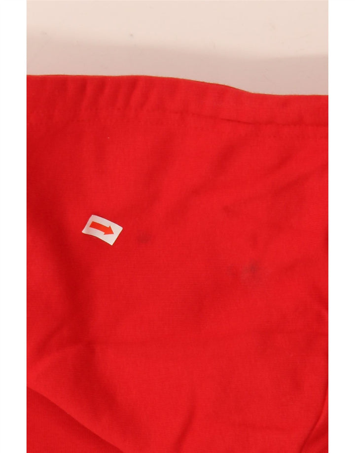 Felpa con cappuccio grafica da uomo Champion Large rossa