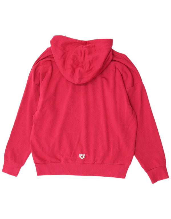 Felpa con cappuccio oversize da donna Arena UK 16 Large in cotone rosa