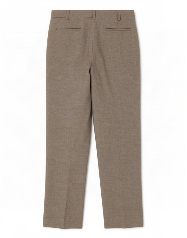 Pantaloni da abito dritti da donna Brooks Brothers US 6 Medium W30 L30 Lana grigia