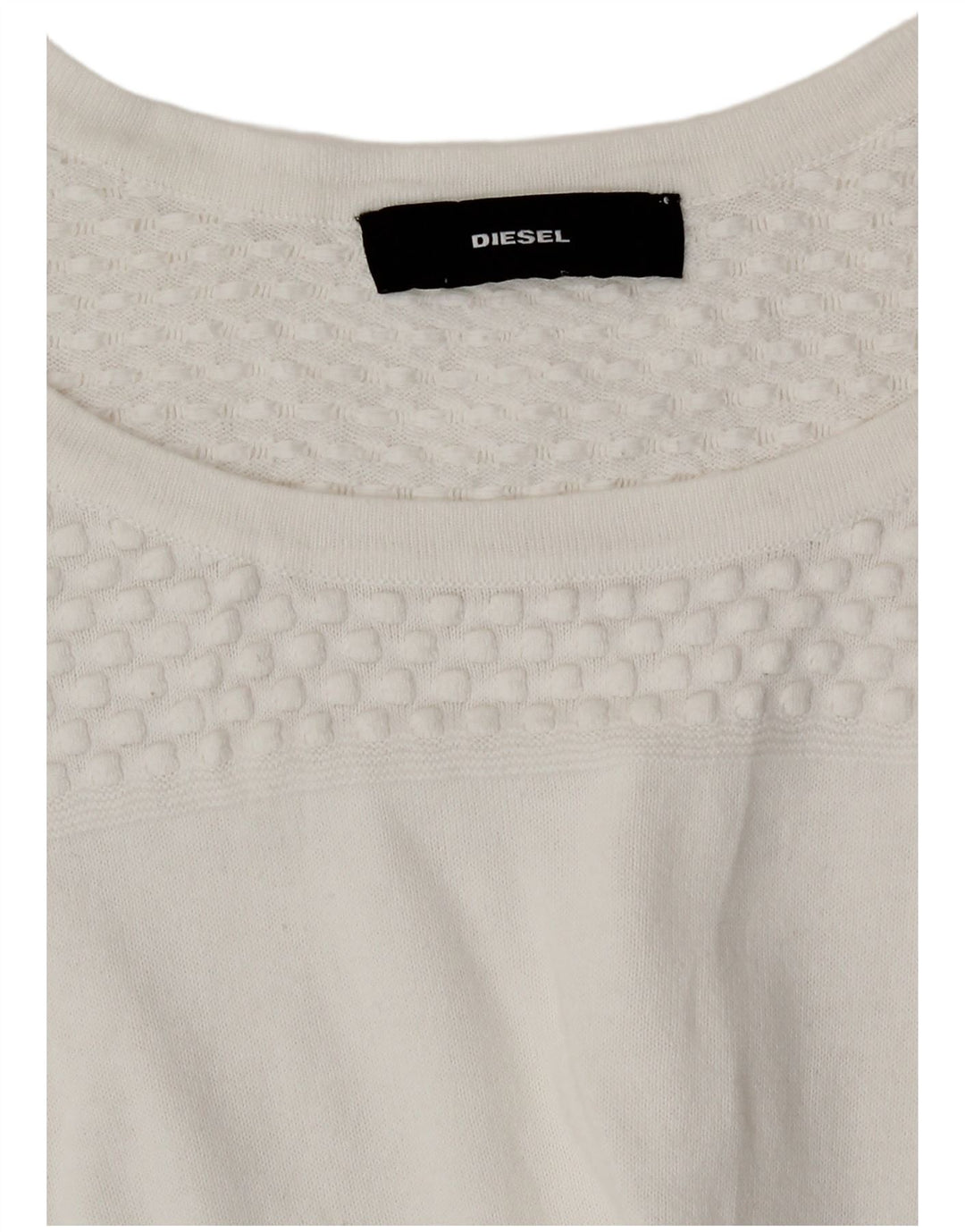 Top da donna Diesel manica 3/4 UK 12 medio bianco