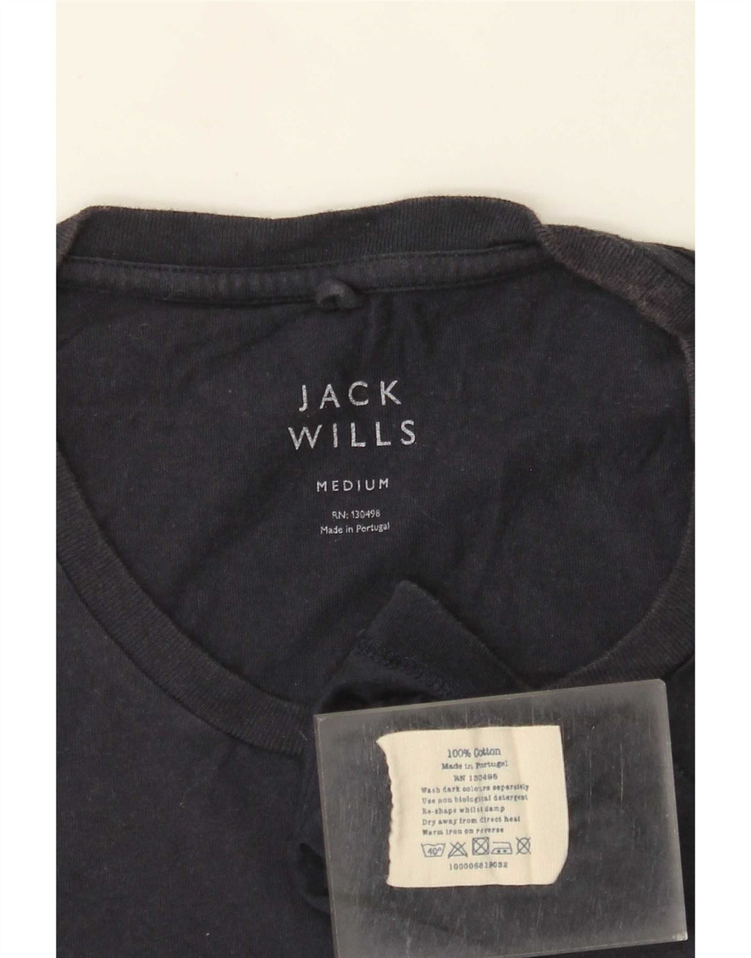 T-shirt da uomo Jack Wills Top in cotone blu navy medio