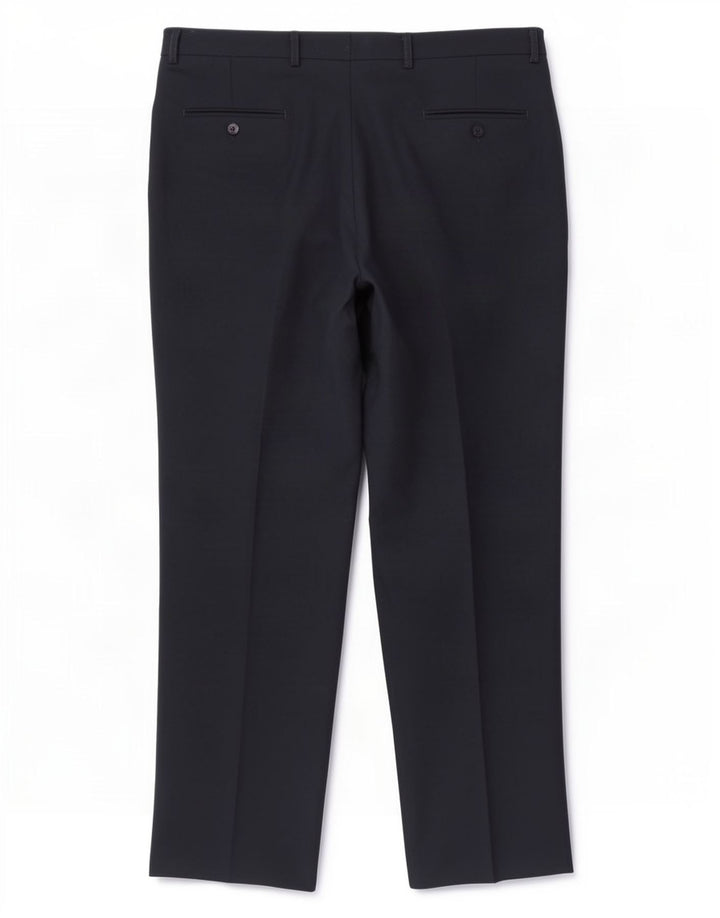 Pantaloni da abito dritti da uomo Farah W40 L31 poliestere blu navy
