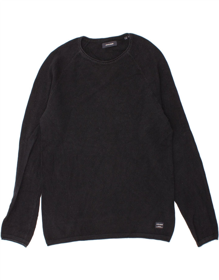JACK & JONES Mens Top Long Sleeve Medium Black Cotton Vintage Jack & Jones and Second-Hand Jack & Jones from Messina Hembry 