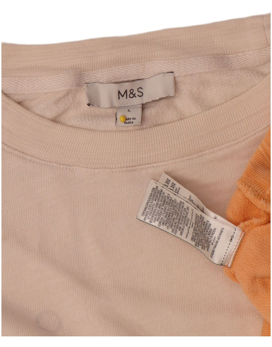 Felpa da donna Marks & Spencer UK 16 Large Beige Tie Dye
