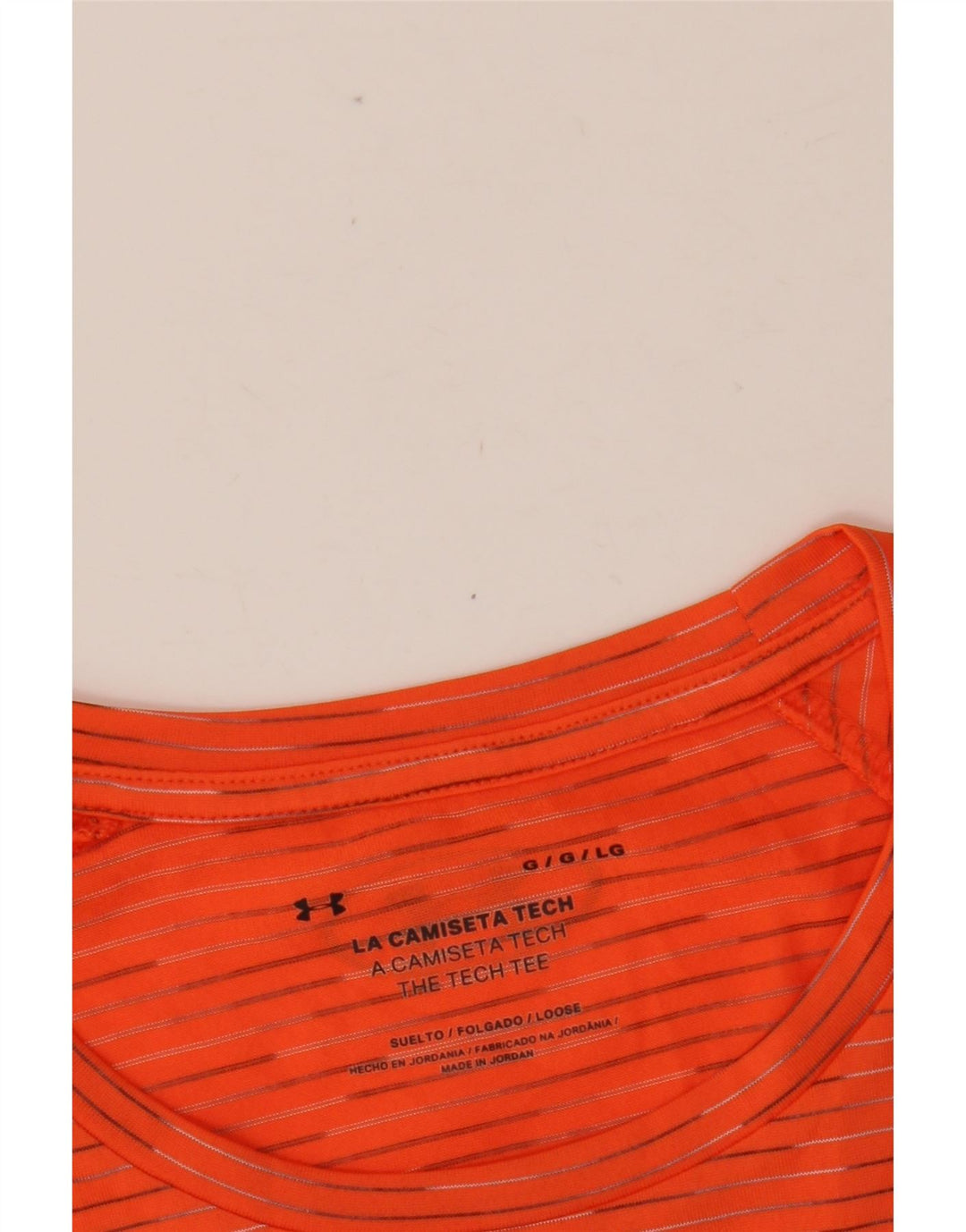 T-shirt da uomo UNDER ARMOUR Top grande gessato arancione