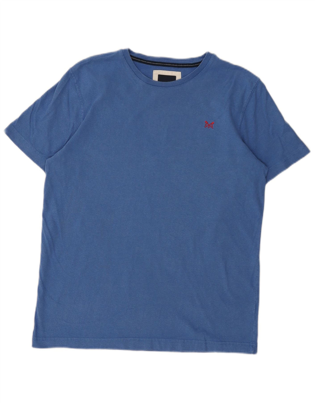 Crew Clothing T-shirt da uomo Top in cotone blu medio