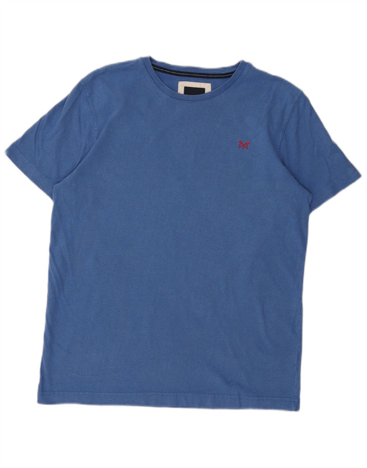 Crew Clothing T-shirt da uomo Top in cotone blu medio