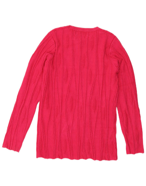 Paco Boutique Maglione da donna con scollo a barchetta UK 10 Small Rosa Viscosa