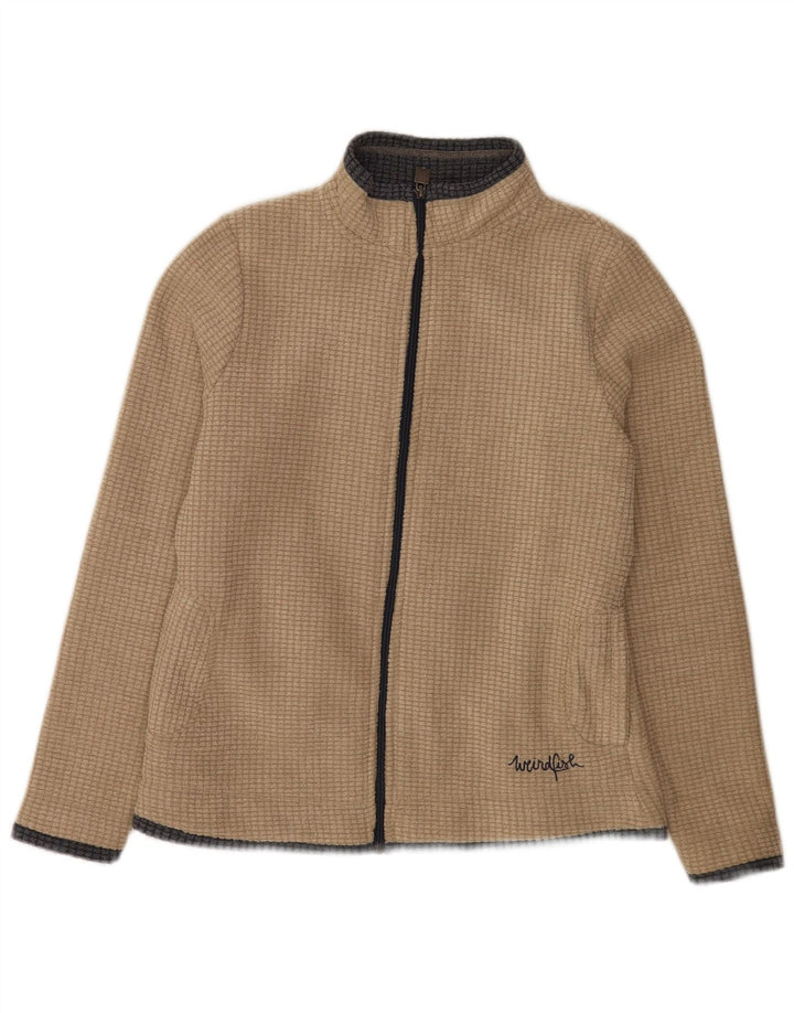 Giacca in pile da donna Weird Fish UK 12 Poliestere beige medio