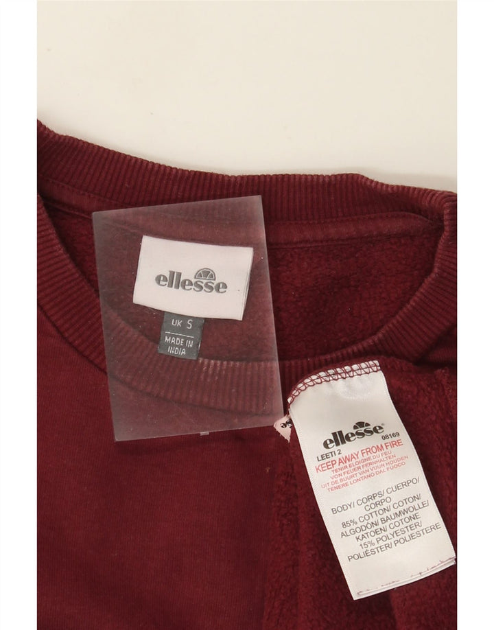 Felpa grafica da uomo Ellesse Maglione piccolo in cotone bordeaux