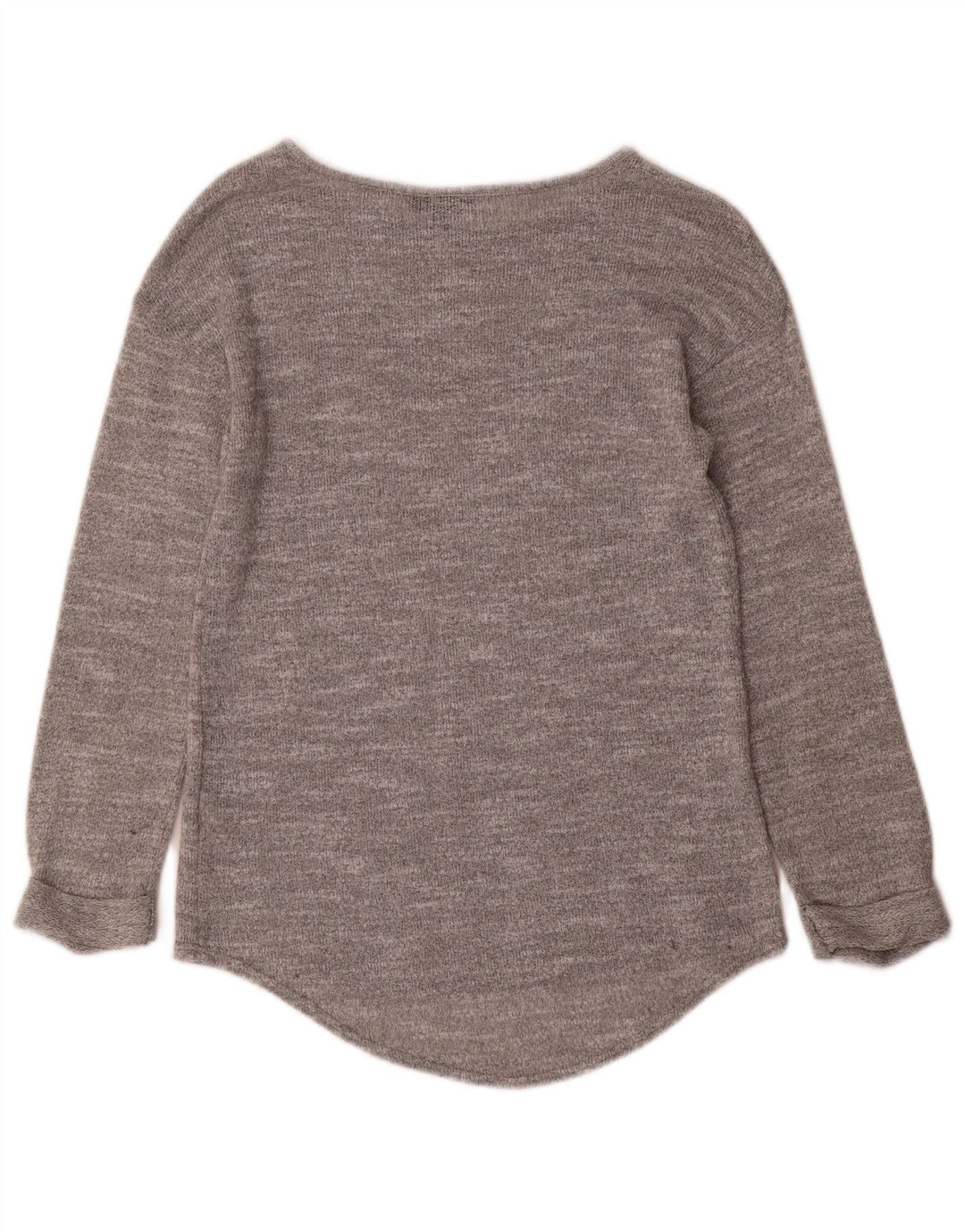 Topshop Maglione da donna con scollo a barca UK 10 Piccolo poliestere screziato grigio