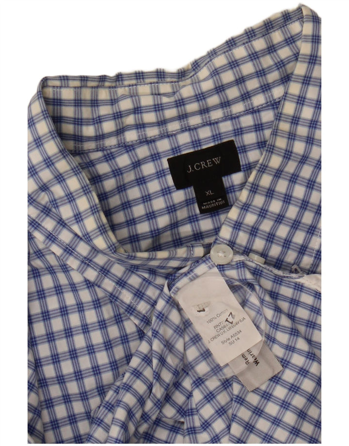 Camicia da uomo J. CREW XL in cotone a quadri blu
