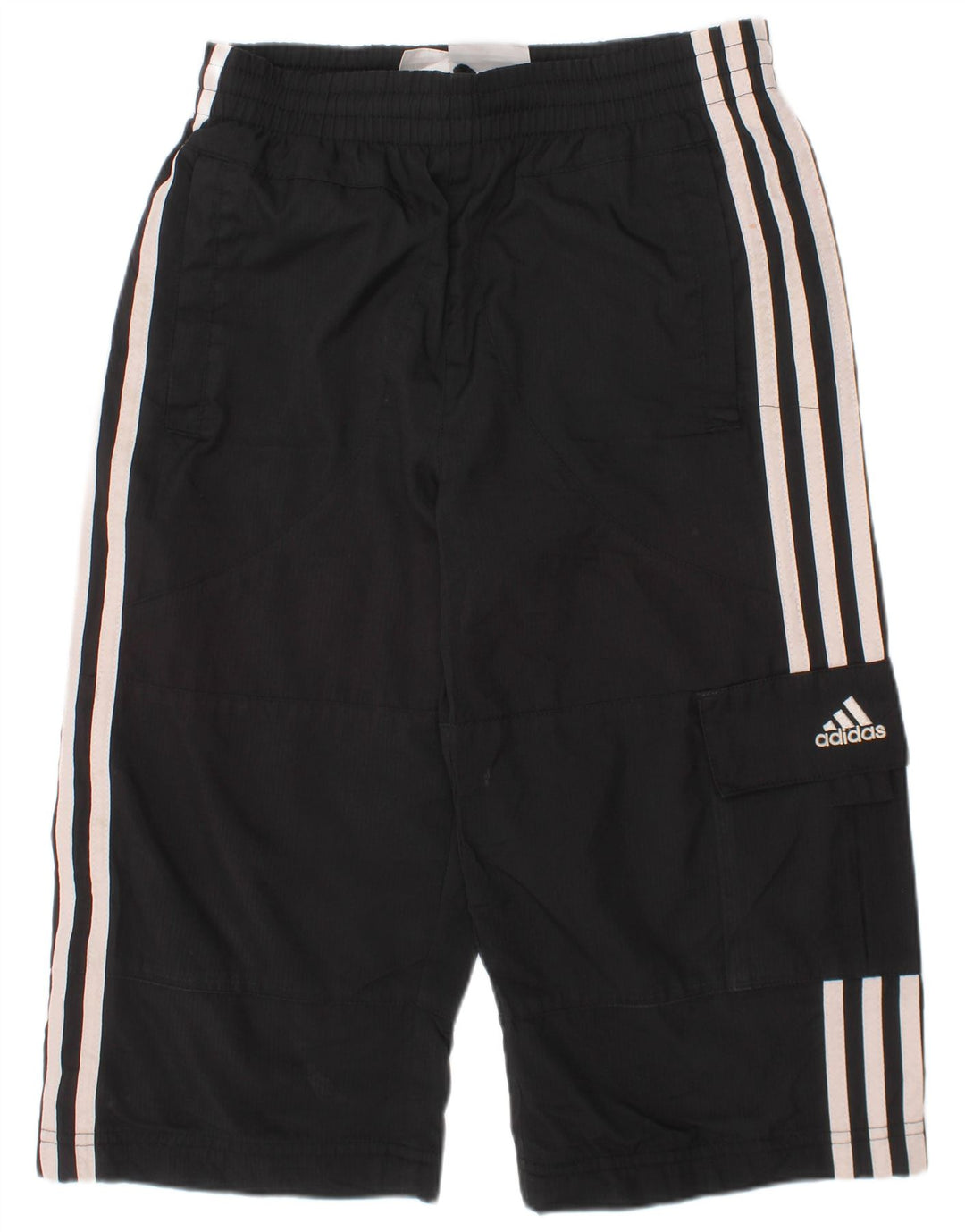Pantaloncini sportivi Adidas Bermuda da ragazzo 9-10 anni in poliestere nero