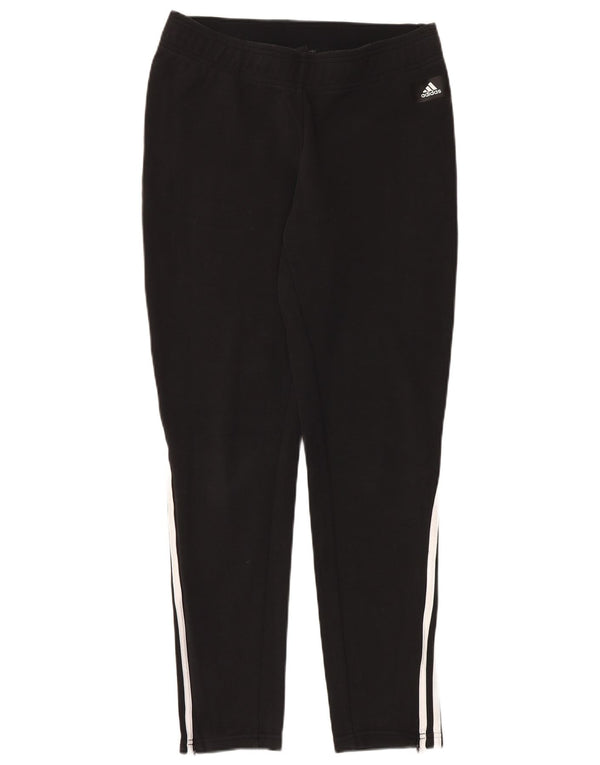 Pantaloni della tuta da donna Adidas UK 12/14 cotone nero medio