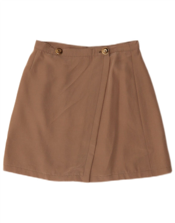 Mini gonna a portafoglio vintage da donna W26 piccola beige
