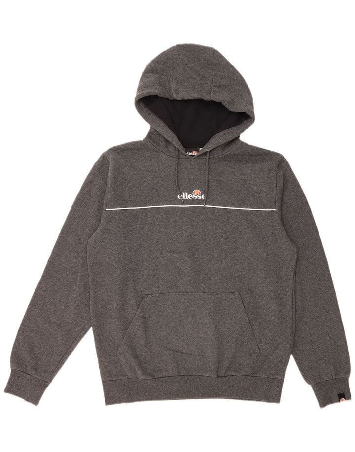 Felpa con cappuccio da uomo Ellesse grande in cotone grigio