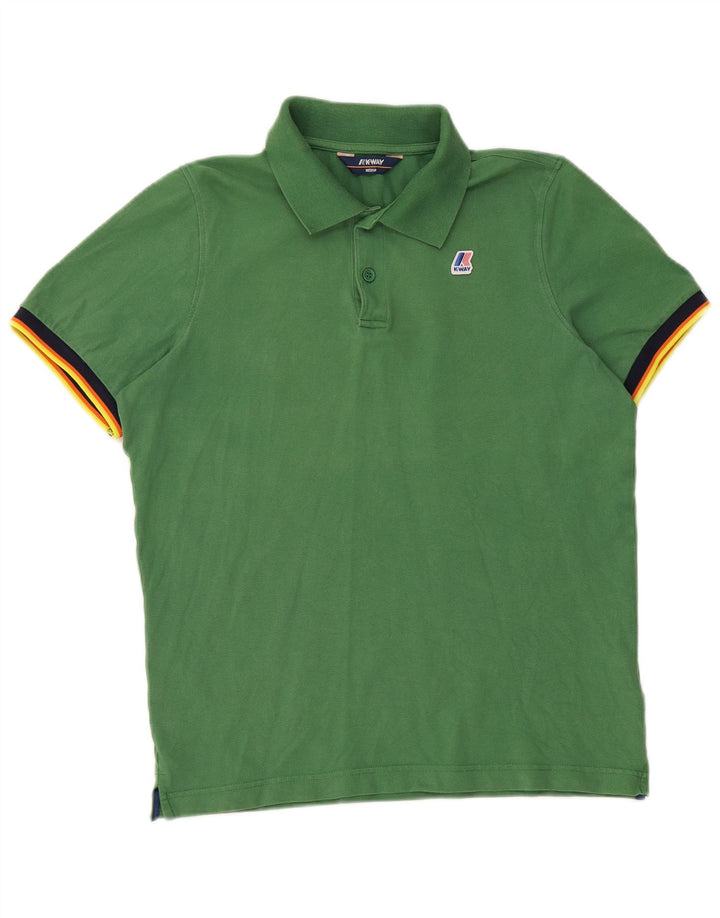 Polo Uomo K-WAY in cotone Verde Medio