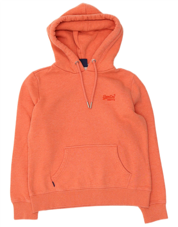 Felpa con cappuccio da donna Superdry UK 12 cotone arancione medio