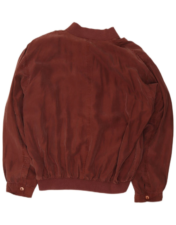 Giubbotto bomber da uomo vestibilità ampia Cacharel UK 40 grande seta bordeaux