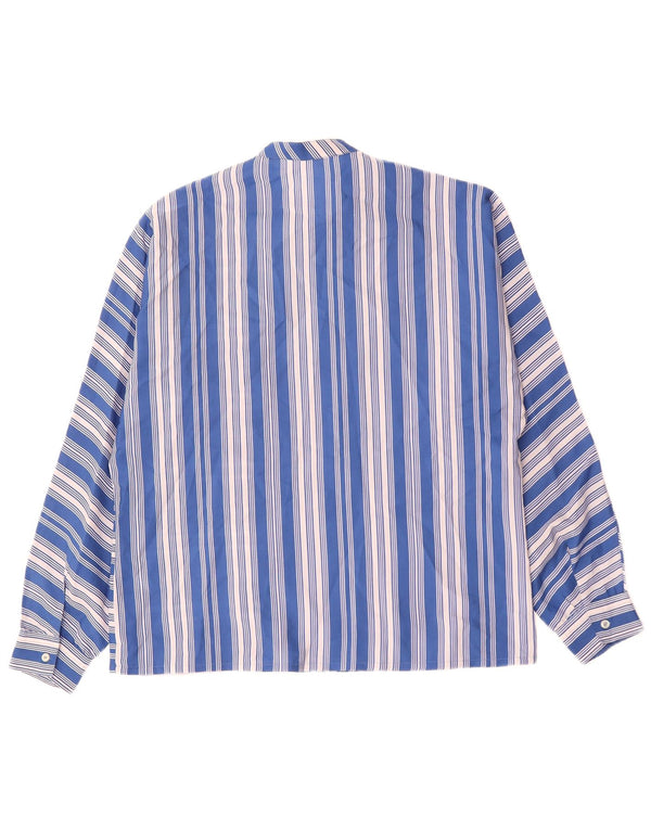 Camicetta da donna VINTAGE UK 18 XL a righe blu