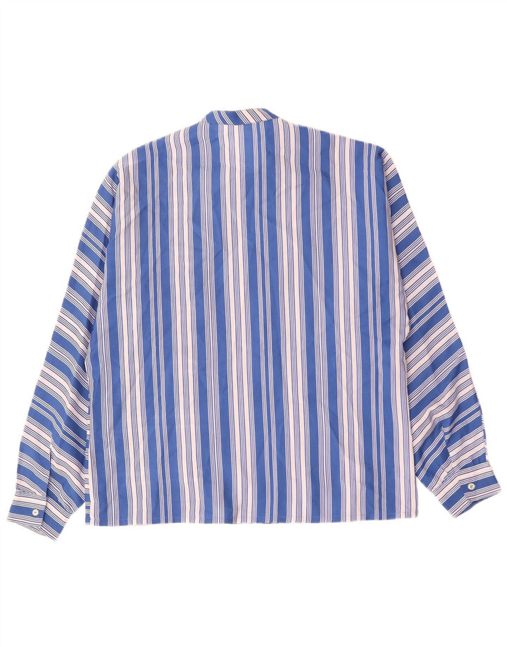 Camicetta da donna VINTAGE UK 18 XL a righe blu