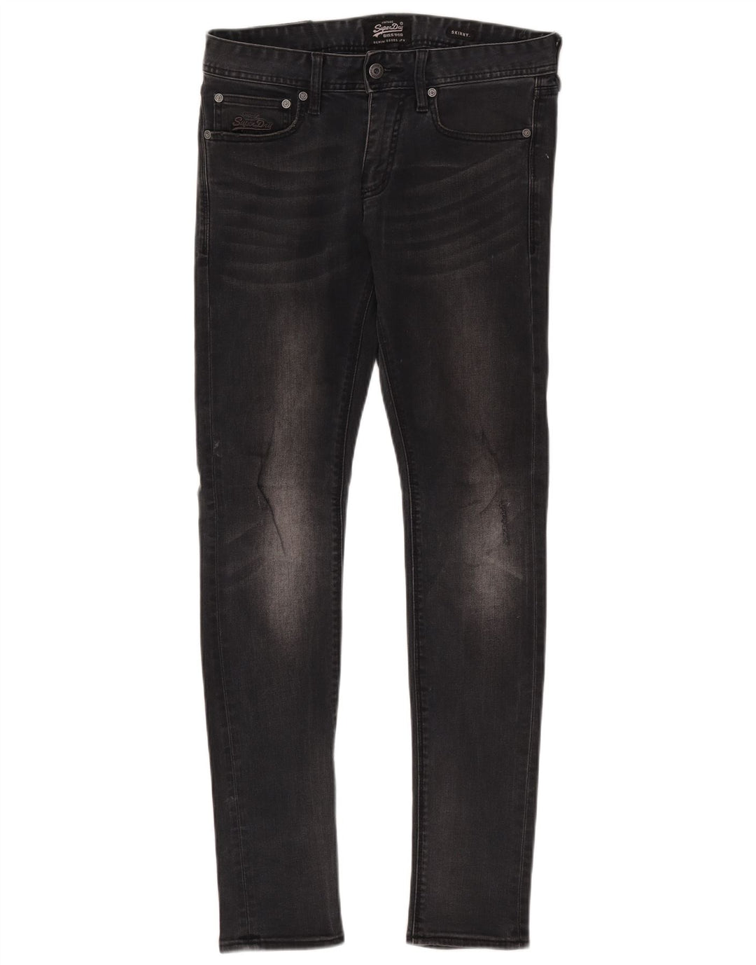 Jeans skinny effetto invecchiato da donna Superdry W30 L32 cotone nero