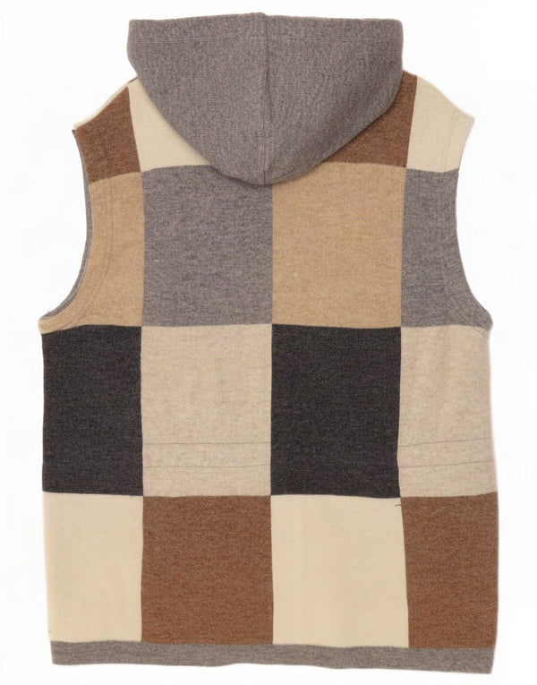 Roberta Puccini Maglione cardigan con cappuccio da donna UK 16 grande multicolore