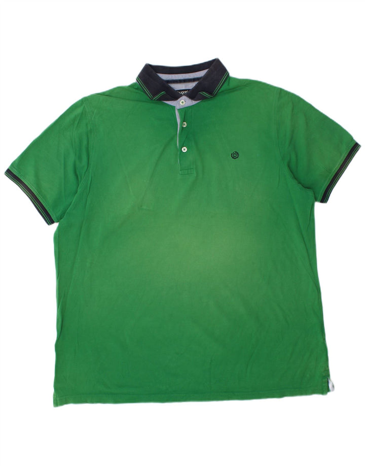 Polo Bugatti da uomo 3XL in cotone verde