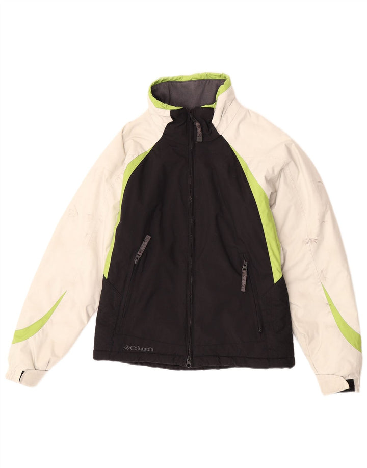 Giacca da sci oversize da donna Columbia UK 10 Small Nylon color block nero
