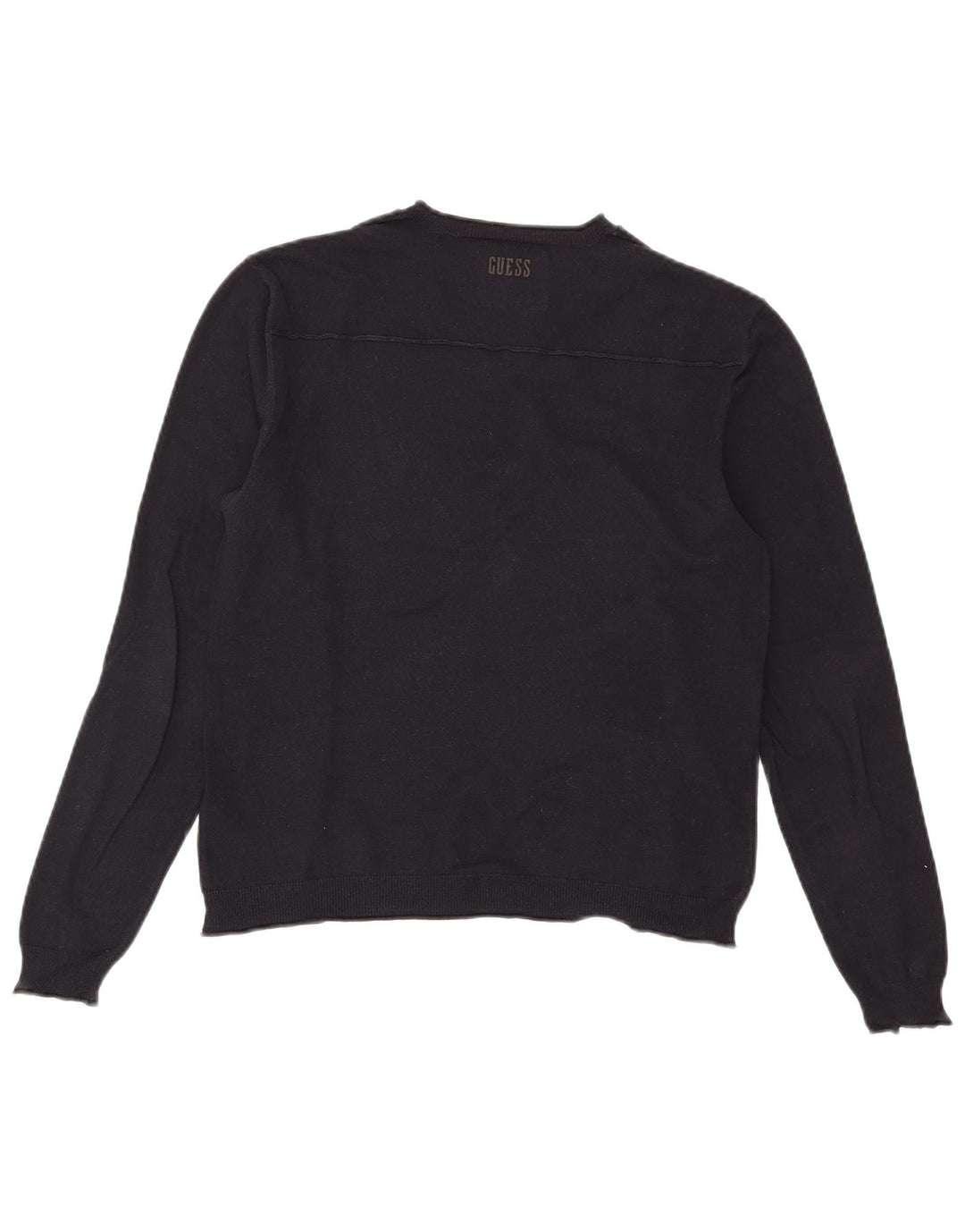 Guess Maglione da donna oversize con scollo a V UK 6 XS Cotone blu navy