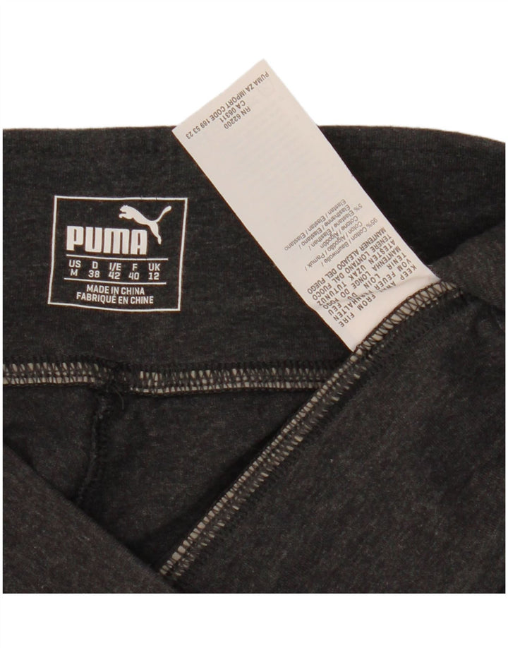 Leggings Capri da donna Puma UK 12 cotone grigio medio