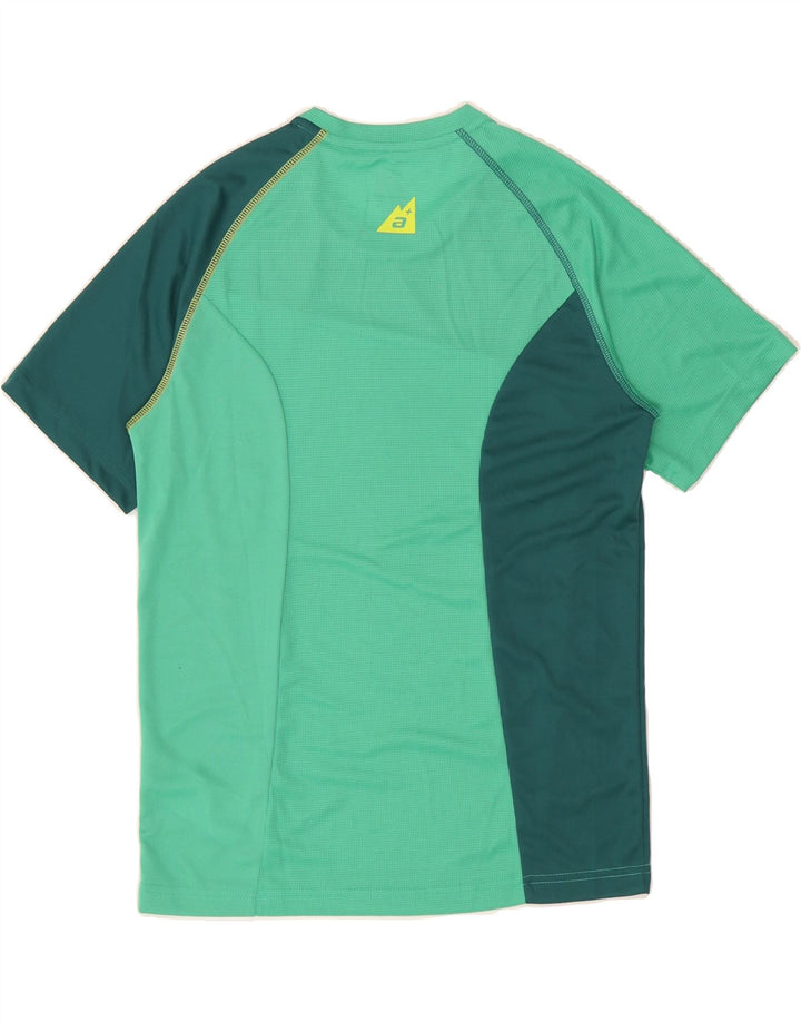 ALPENPLUS Mens Graphic T-Shirt Top Medium Green Colourblock Polyester Vintage Alpenplus and Second-Hand Alpenplus from Messina Hembry 