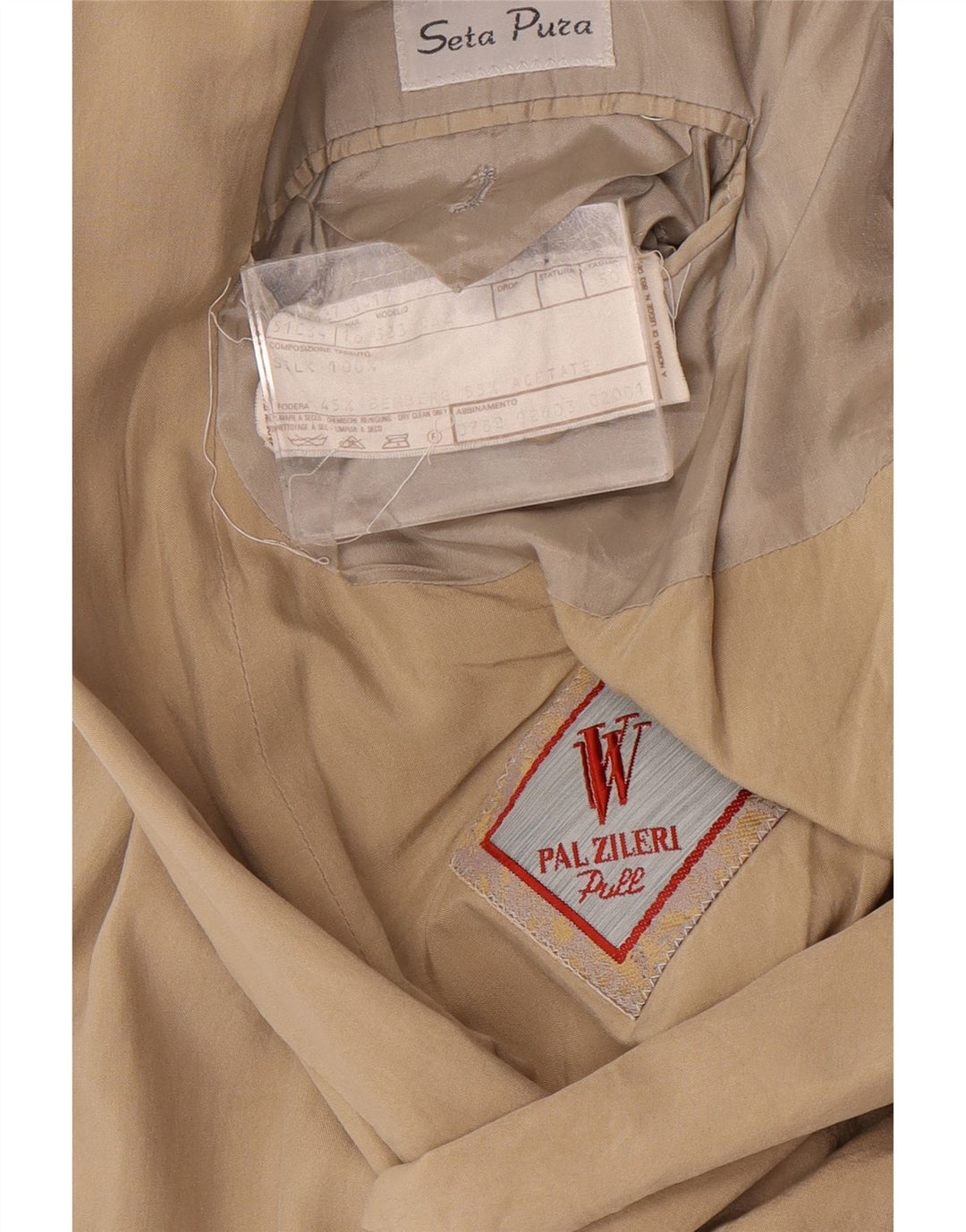 Giacca blazer doppiopetto da uomo Pal Zileri IT 50 Large Beige Seta